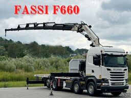 SCANIA R 580 * PLATFORM 8,40m * FASSI F660 + FUNK * 8x4