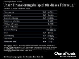 MERCEDES-BENZ Sprinter 316 CDI Doka 4x4 Allrad Klima, 6-Sitze