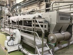 Buhler Pasta steamer / cooking belt.  7.8m long.  1m wide belt.