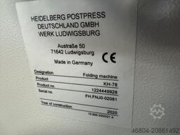 Heidelberg Stahlfolder KH 78-6 KTL-Z