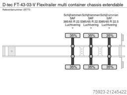 D-tec FT-43-03-V Flexitrailer multi container chassis...