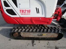 Takeuchi TB 216 - hydraulischer Schnellwechsler + 3 Löffel