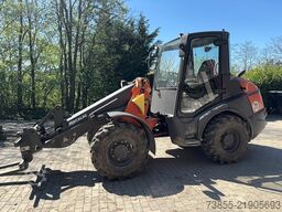 Mecalac Ax 850 with forks and loader-bucket