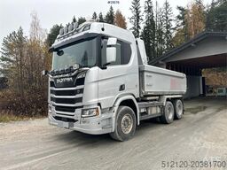 Scania R580 6x4 Tipper Truck with Snow Plow Setup