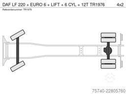 DAF LF 220 + EURO 6 + LIFT  + 6 CYL + 12T