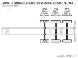 Pacton T3-010 Multi Chassis / BPW Axles / Liftaxle / N...