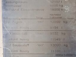 Gofa gas tank trailer for oxygen, nitrogen, argon cryogenic