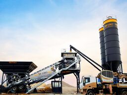 FABO Mobile Concrete Batching Plant 120 m3/h Mobile Concrete Batching Plant