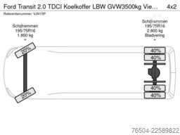 Ford Transit 2.0 TDCI Koelkoffer LBW GVW3500kg Vient...