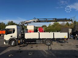 Scania P320 Flatbed-truck + HIAB X-HiPro 162 E4, 2019