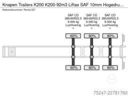 Knapen Trailers K200 K200-92m3 Liftas SAF 10mm Hogedrukreiniger