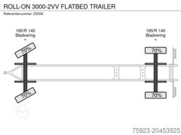 ROLL-ON 3000-2VV FLATBED TRAILER