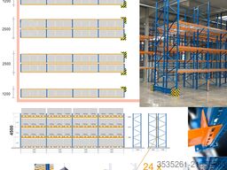 TOTAL-REGAL / nedcon (3300) ca.82 m Palettenregal 4,5 m hoch, 3 Eb.