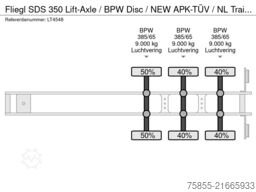 Fliegl SDS 350 Lift-Axle / BPW Disc / NEW APK-TÜV / NL...