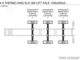 KÖGEL S24-4 THERMO KING SLXi 300 LIFT AXLE 1340x250x27