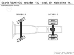 Scania R500 NGS - retarder - 4x2 - steel / air - night...