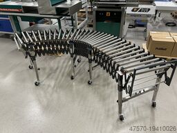 Extendable scissor roller conveyor 500x50cm