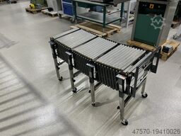 Extendable scissor roller conveyor 500x50cm