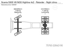 Scania 530S V8 NGS Highline 4x2 - Retarder - Night cli...