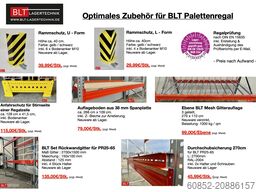 ca. 100,16 lfm. Palettenregale H: 550cm Fachlast : 3000 kg , 432 Palettenplätze