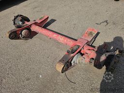 SAF TRAILER AXLE SINGLE TIRES DISC BRAKES.