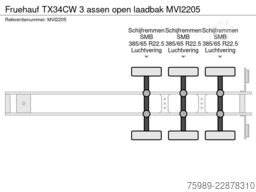 Fruehauf TX34CW 3 assen open laadbak