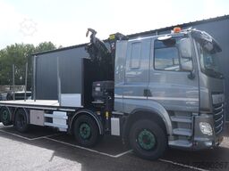 DAF CF 480 8x2 Open box truck with Hiab X-Hiduo 228...