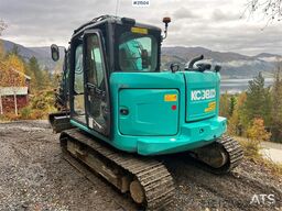 Kobelco Sk75SR-3E excavator w/ sanding bucket, rototilt an