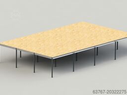 320 m², Traglast: 350 kg/m² | 4,0 x 5,0 m | Lichte Höhe: 3,0m