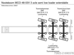 Nooteboom MCO-48-03V 3 axle semi low loader extendable
