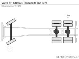 Volvo FH 540 6x4 Tandemlift