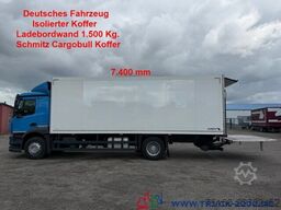 Mercedes-Benz Antos 1830 Isolierter Koffer 7.40m LBW 1.5t.