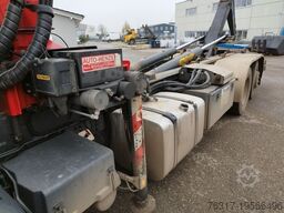 SCANIA P370, Abrollkipper + Kran Palfinger, Lift-/Lenk,