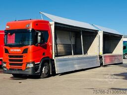 SCANIA R 410 / 2xLBW / LENKACHSE / DURCHLADEKOMPLETTZUG