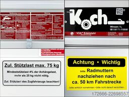 Koch-Anhänger U7 300X150X45CM 750KG TIEFLADER