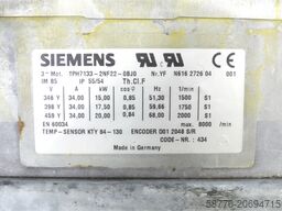 Siemens 1PH7133-2NF22-0BJ0 SN:YFN616272604001 mit W2D210-EB10-12