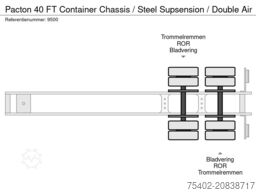 Pacton 40 FT Container Chassis / Steel Supsension / Do...