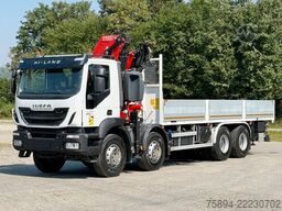 IVECO TRAKKER 450*PRITSCHE 7,60*KRAN/FUNK*8x4