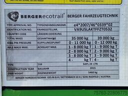 Berger Ecotrail Tautliner 3 axle - SAF Axle - Pallet b...