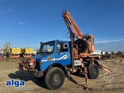 UNIMOG U 1450 4x4, Zug & Bergwinde, Kran, Greifer, AHK