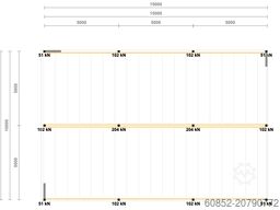 10x15m Lagerbühne , Belastung : 500kg/qm Unterkante: 3,0m , ca. 150qm Systembühne