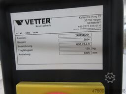 Vetter Kran Drehkran Hallenkran 125KG US1,25-4,9 NL 125Kg ALU L 4,9m Kettenzug