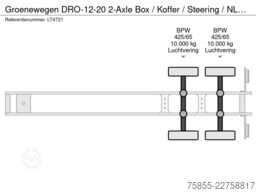 Groenewegen DRO-12-20 2-Axle Box / Koffer / Steering / NL T...