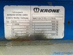 Krone SD 27 / Conatiner chassis / 40 FT / BPW