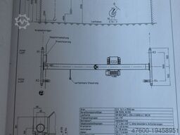 ABUS Hallenkran Brückenkran Kran ELV 1600Kg 1,6t - Spur 9550mm