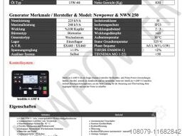 Newpower Generator NWK250 Notstromaggregat Super Silent