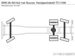 MAN 26.403 6x2 met Stuuras, Handgeschakeld