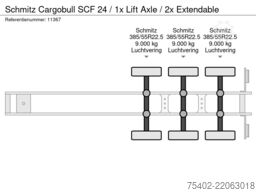 Schmitz Cargobull SCF 24 / 1x Lift Axle / 2x Extendable