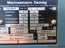 DEMAG / STAHL Kettenzug Demag / Stahl - 14 Stück.