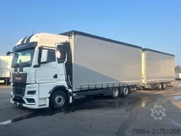 MAN TGX 26.480 6X2, PRITSCHE-PLANE JUMBO-ZUG, H&W TANDEM